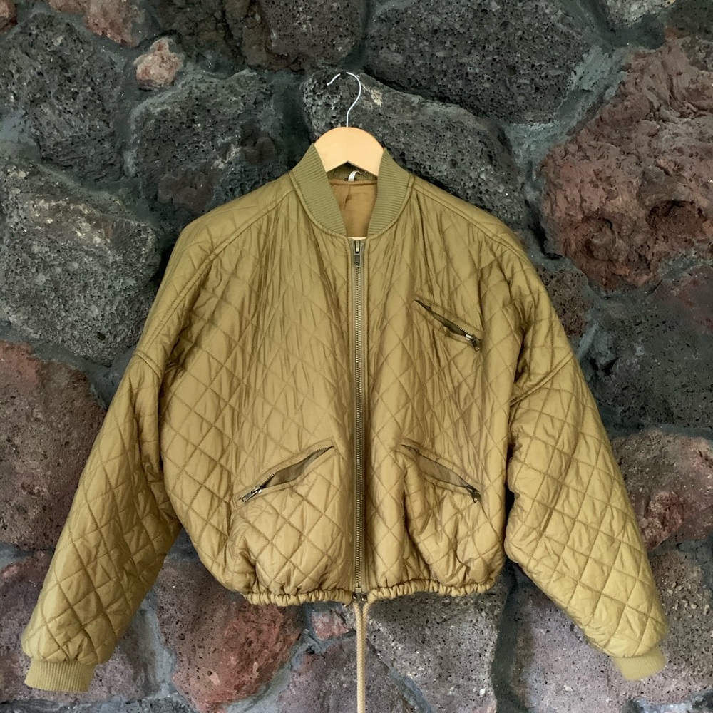 Free People Quilted Bomber